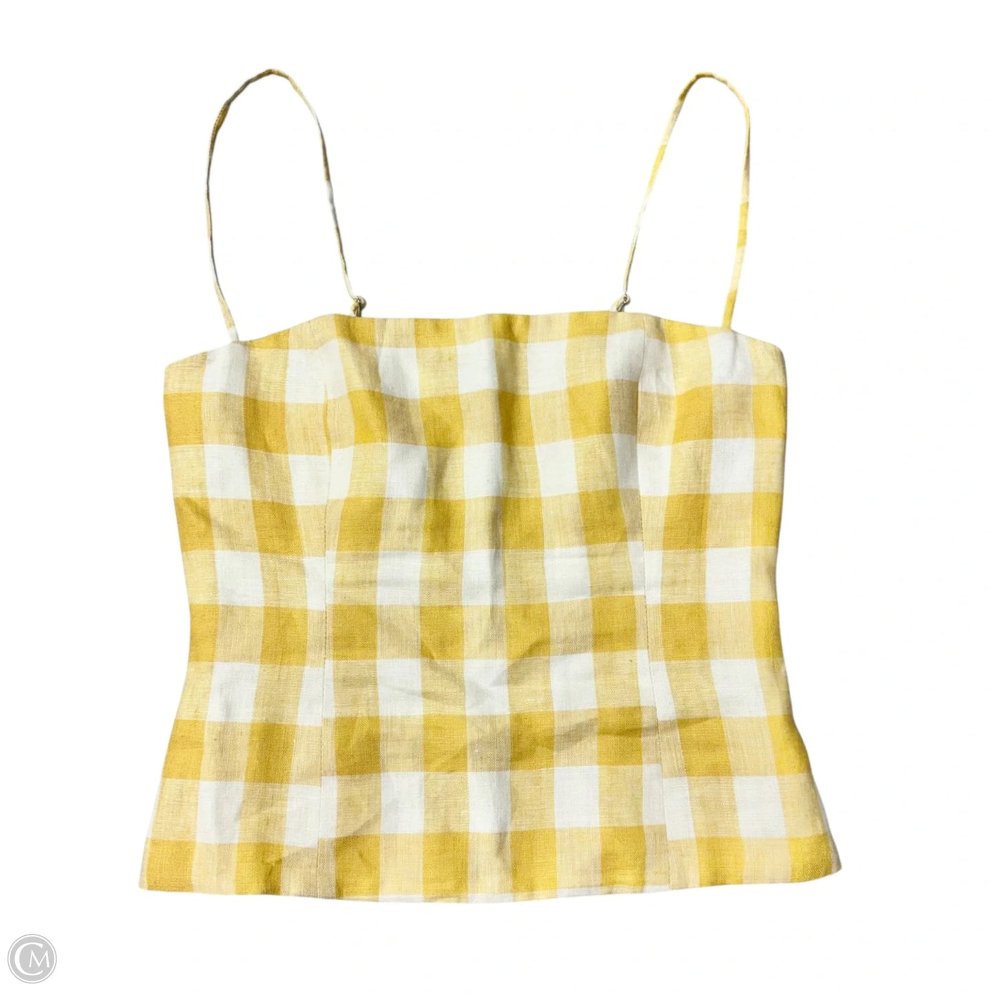 Top Sleeveless By Reformation In Yellow, Size: S