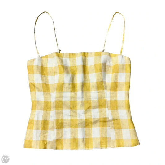 Top Sleeveless By Reformation In Yellow, Size: S