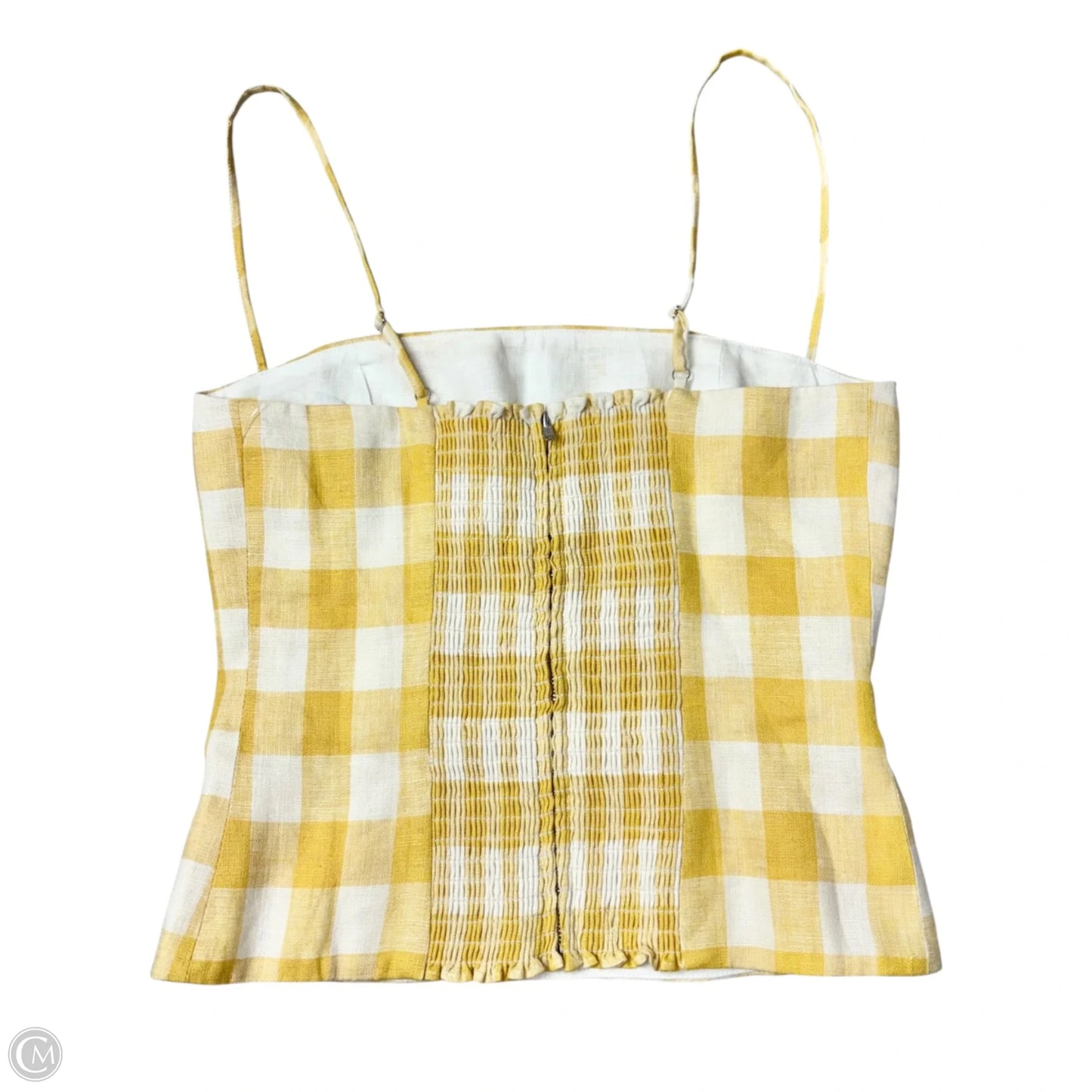 Top Sleeveless By Reformation In Yellow, Size: S