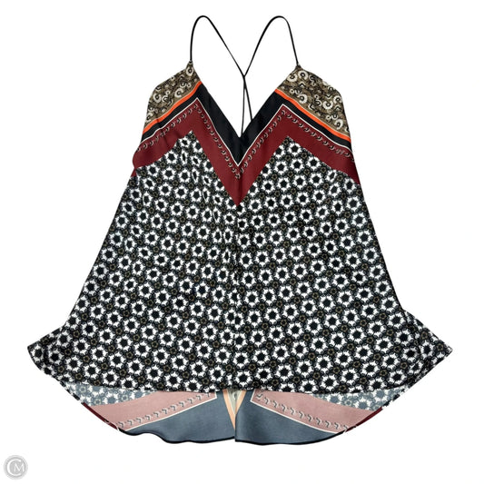 Top Sleeveless By Zara In Black & Red, Size: L