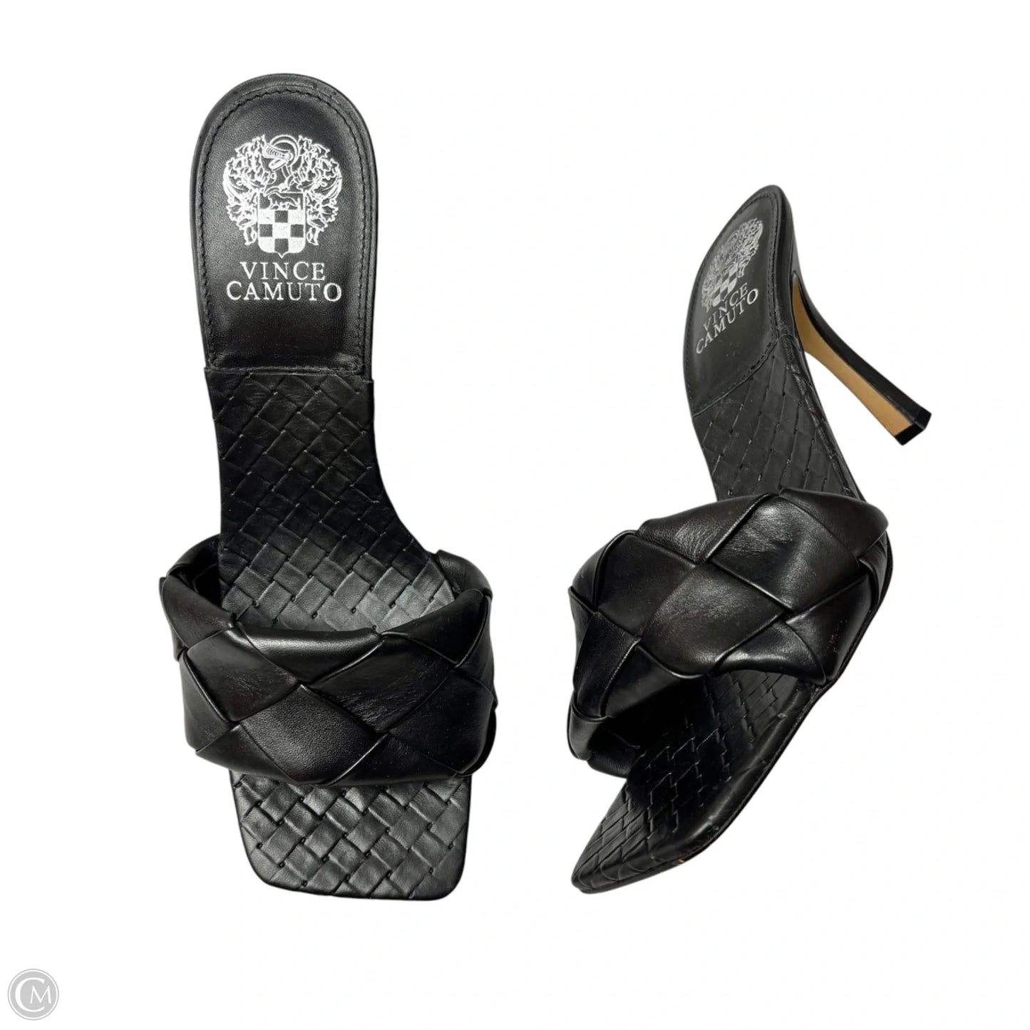 Sandals Heels Kitten By Vince Camuto In Black, Size: 9