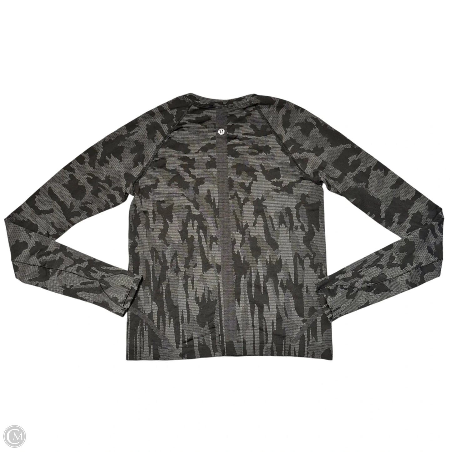 Athletic Top Long Sleeve Crewneck By Lululemon In Camouflage Print, Size: S