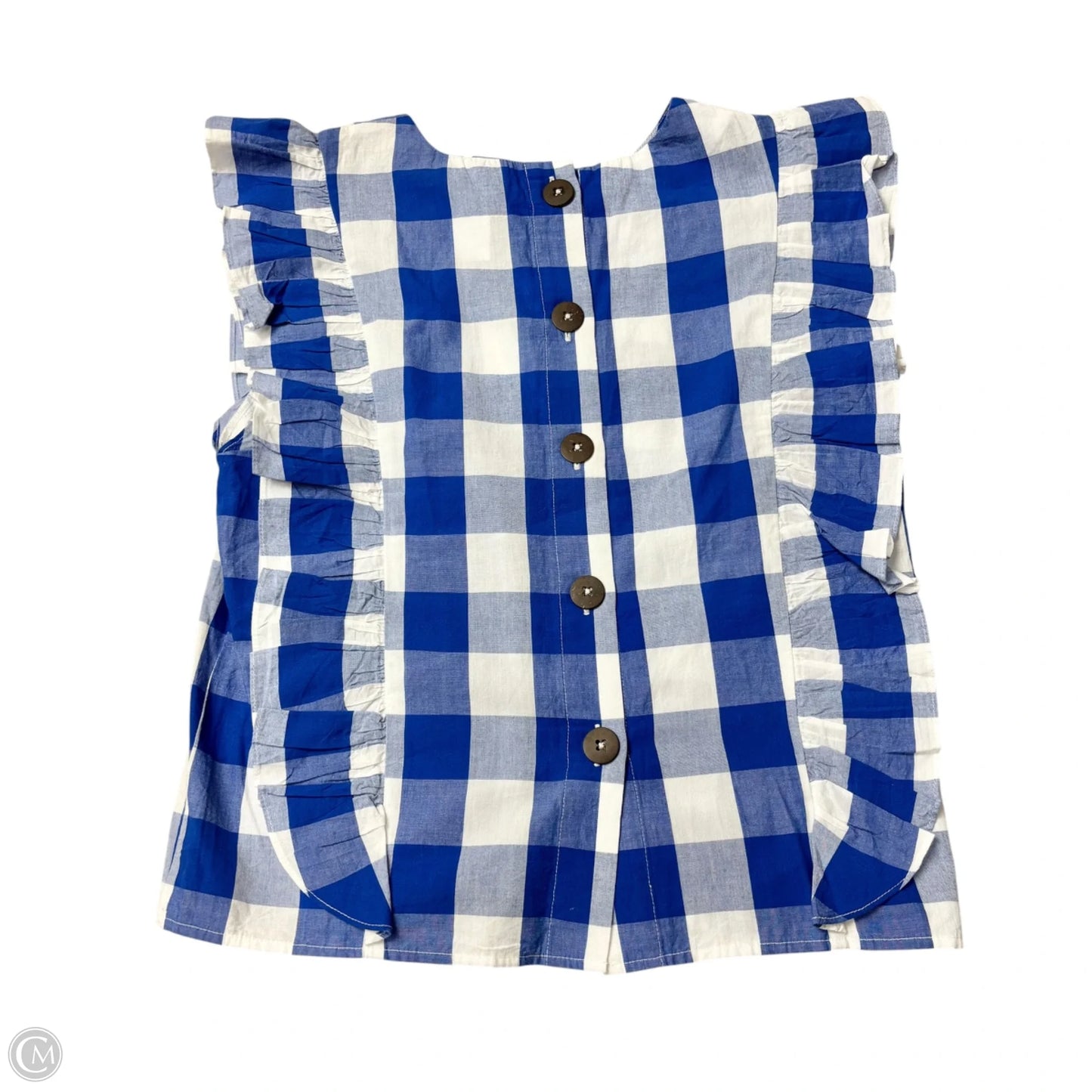 Top Sleeveless By Anthropologie In Plaid Pattern, Size: S