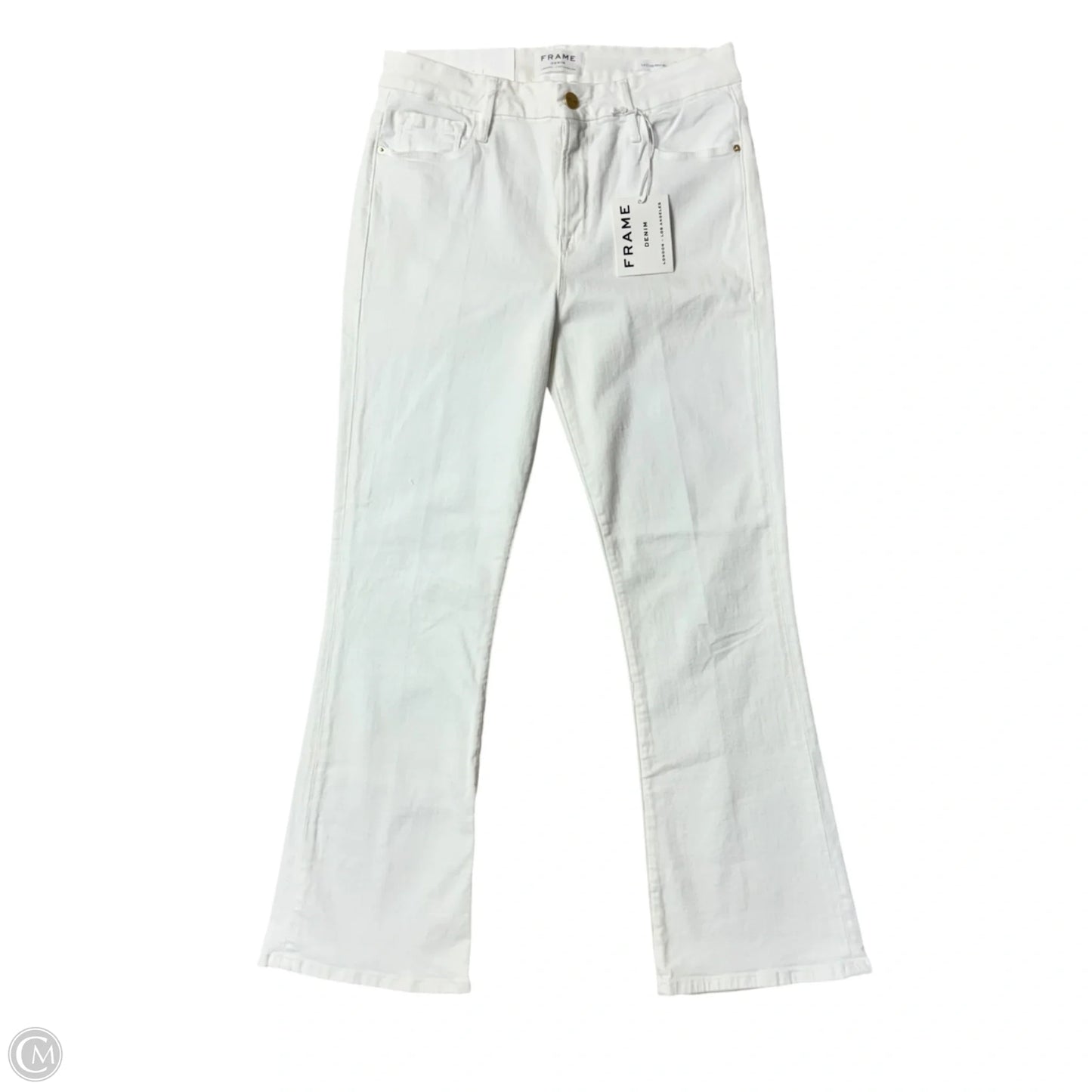 Jeans Boot Cut By Frame In White, Size: 8