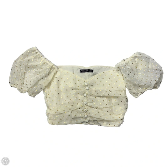 Top Short Sleeve By Nasty Gal In White, Size: S