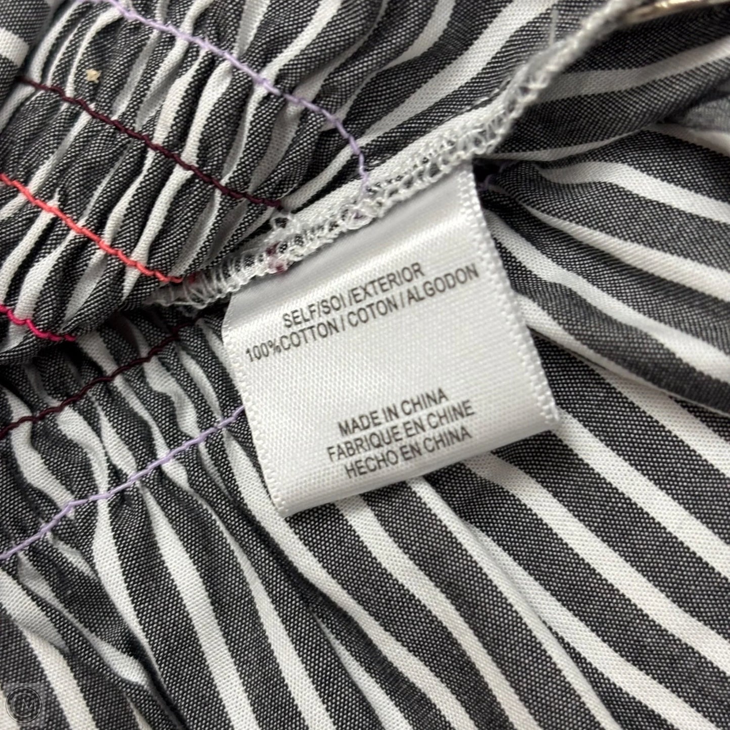 Top Short Sleeve By Wayf In Striped Pattern, Size: M