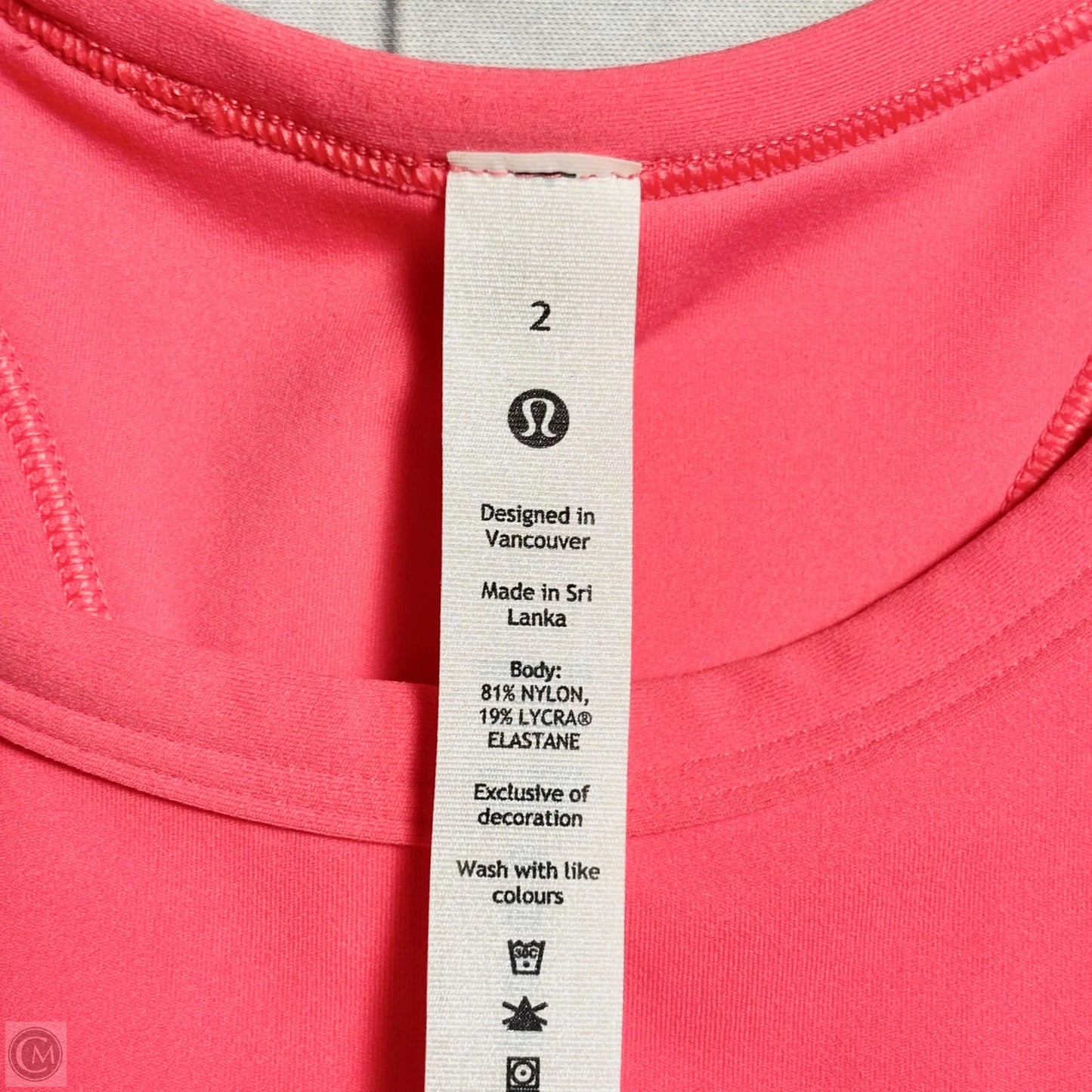 Athletic Tank Top By Lululemon In Pink, Size: S
