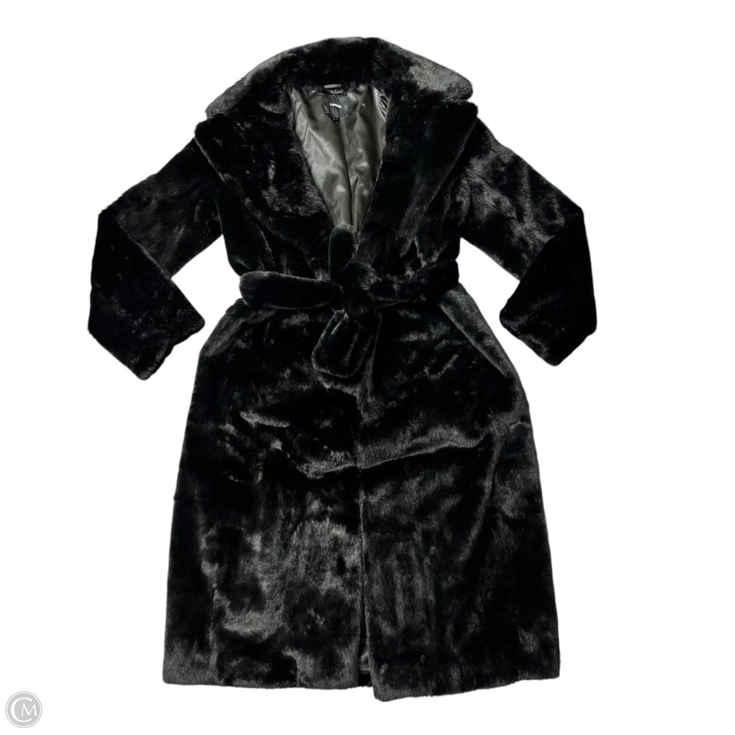 Coat Faux Fur & Sherpa By Express In Black, Size: M