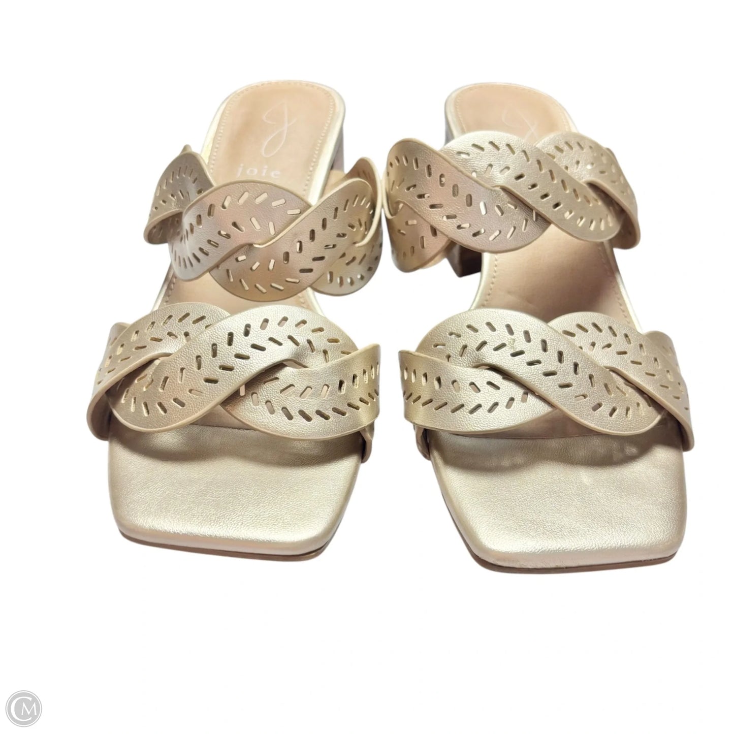 Sandals Heels Block By Joie In Gold, Size: 7.5