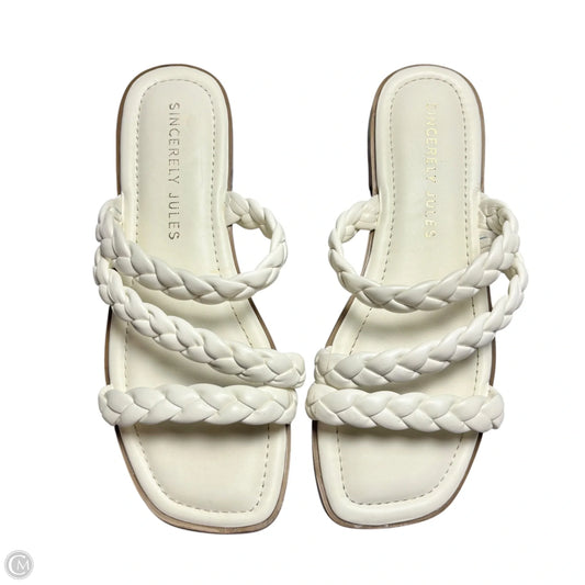 Sandals Flats By Sincerely Jules In White, Size: 7.5
