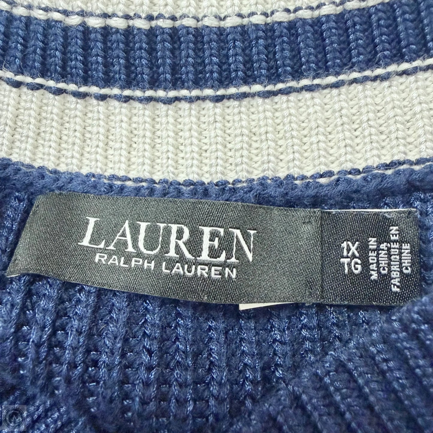 Dress Casual Midi By Lauren By Ralph Lauren In Navy, Size: 1x