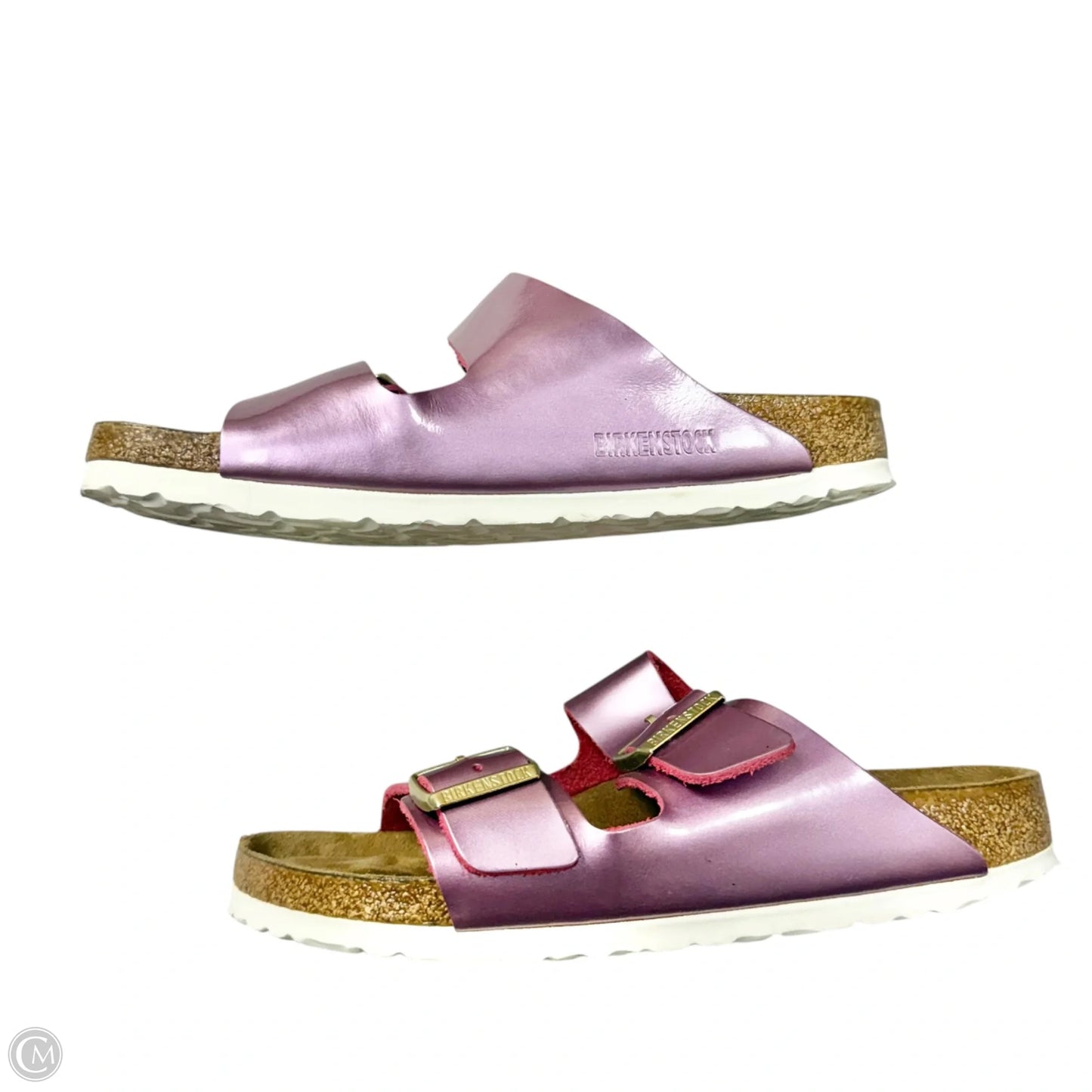 Sandals Flats By Birkenstock In Purple, Size: 9