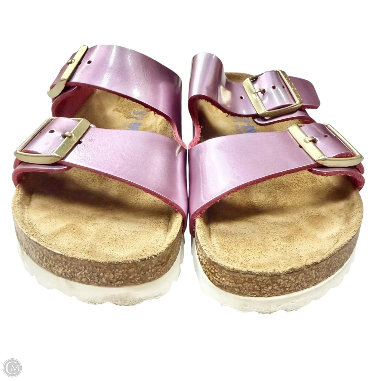 Sandals Flats By Birkenstock In Purple, Size: 9