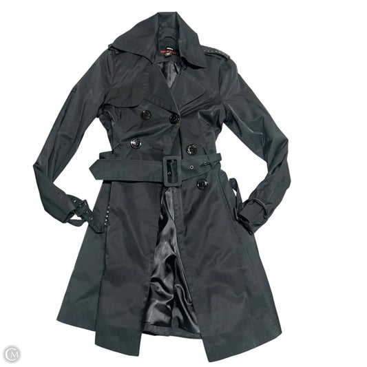 Coat Trench Coat By Miss Sixty In Black, Size: S