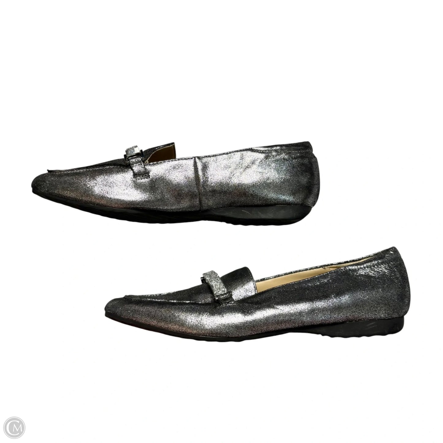 Shoes Designer By Karl Lagerfeld In Silver, Size: 8