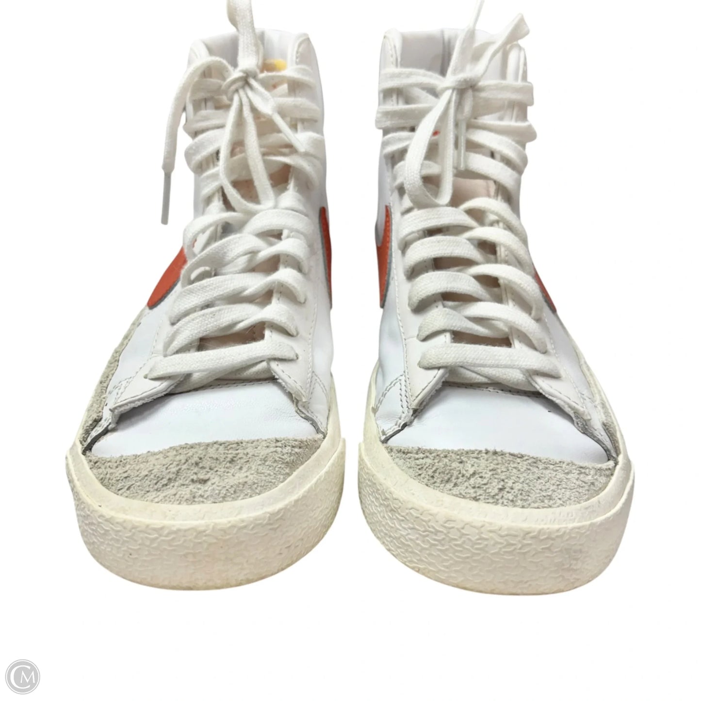 Shoes Sneakers By Nike In Orange & White, Size: 7.5