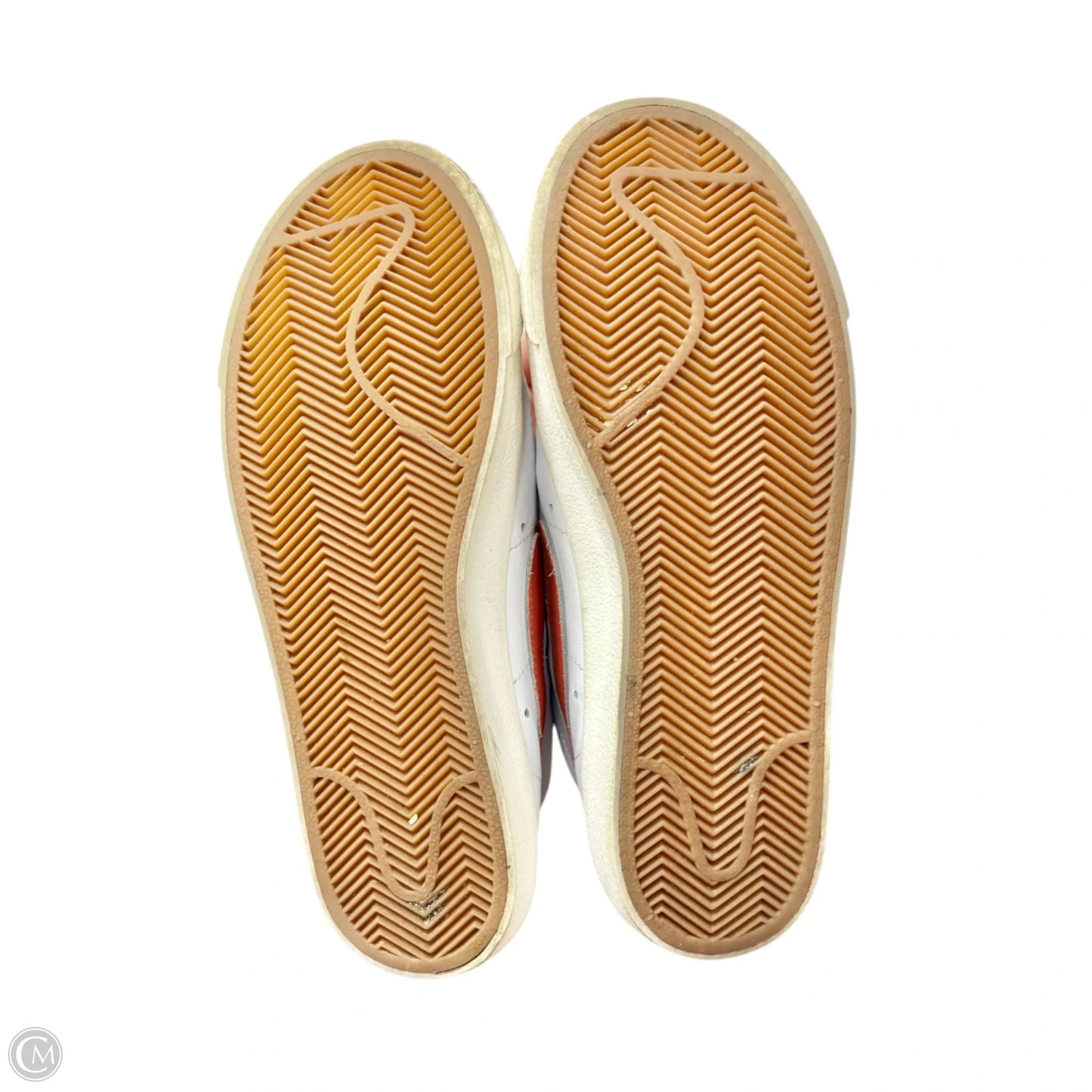 Shoes Sneakers By Nike In Orange & White, Size: 7.5