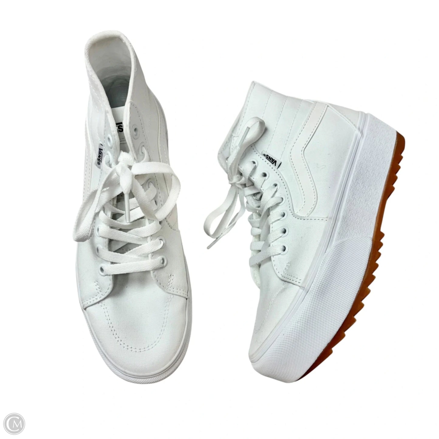 Shoes Sneakers By Vans In White, Size: 7.5