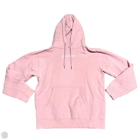 Sweatshirt Hoodie By Glossier In Pink, Size: L