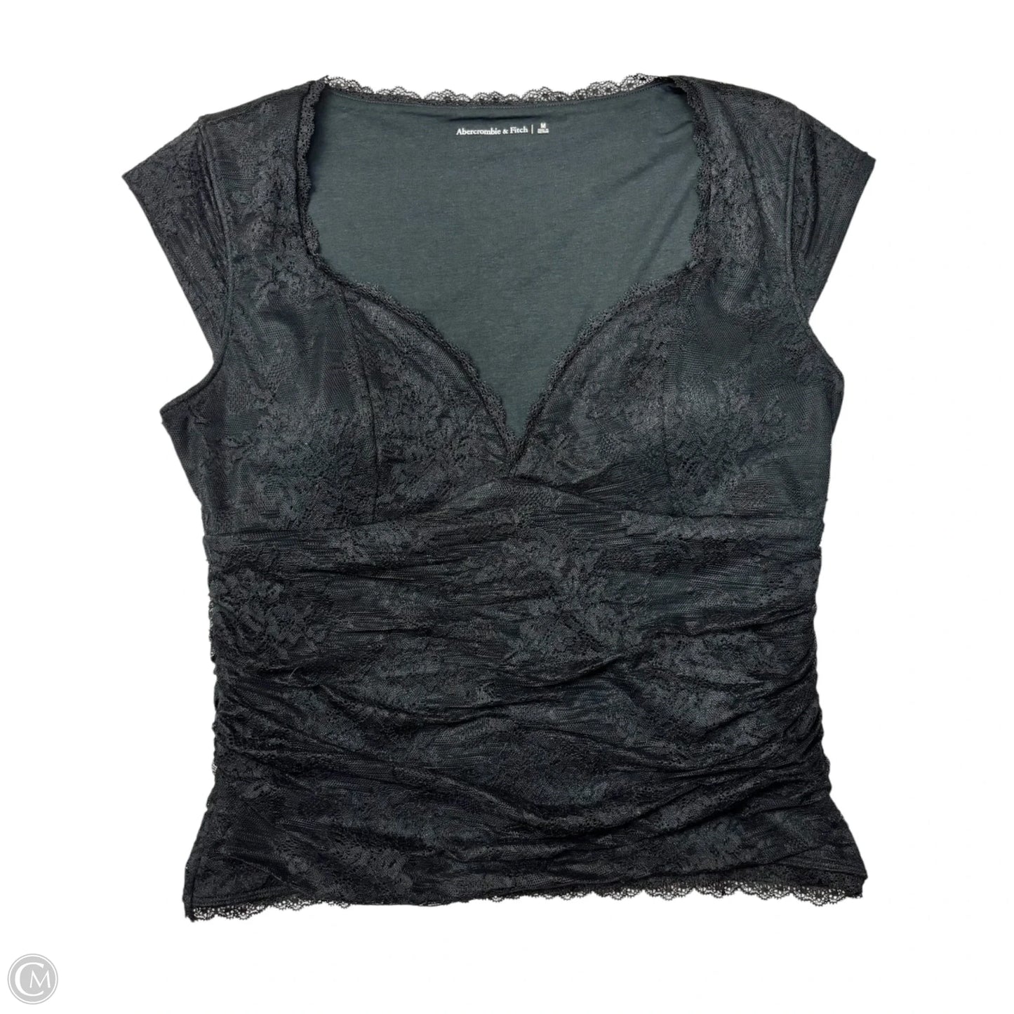 Top Short Sleeve By Abercrombie And Fitch In Black, Size: M