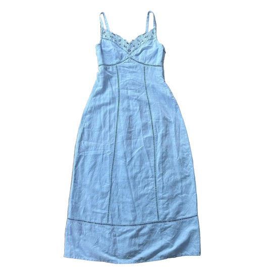 Dress Casual Midi By Madewell In Blue, Size: Xxs