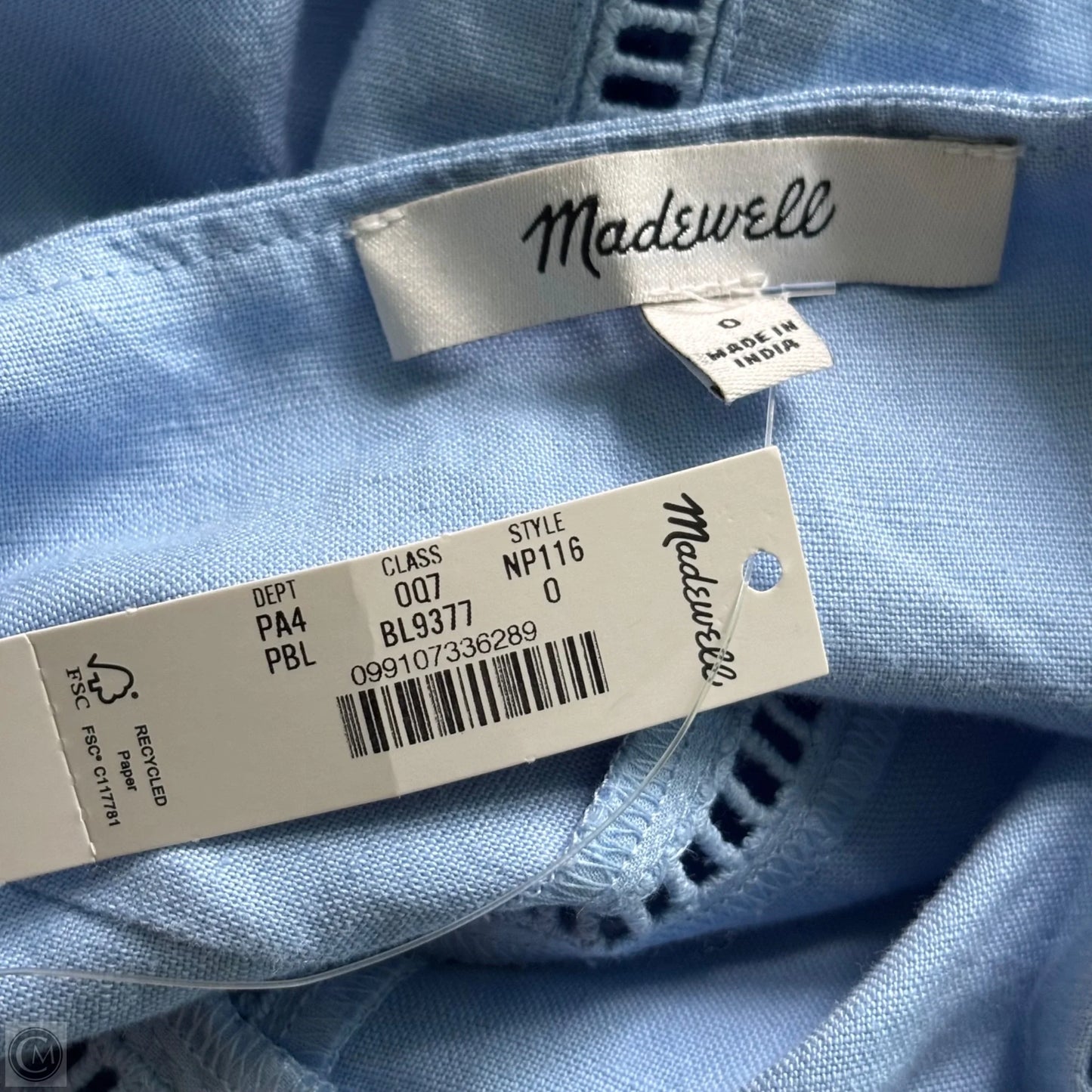 Dress Casual Midi By Madewell In Blue, Size: Xxs