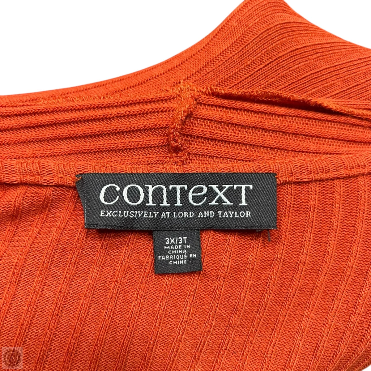 Cardigan By Context In Orange, Size: 3x
