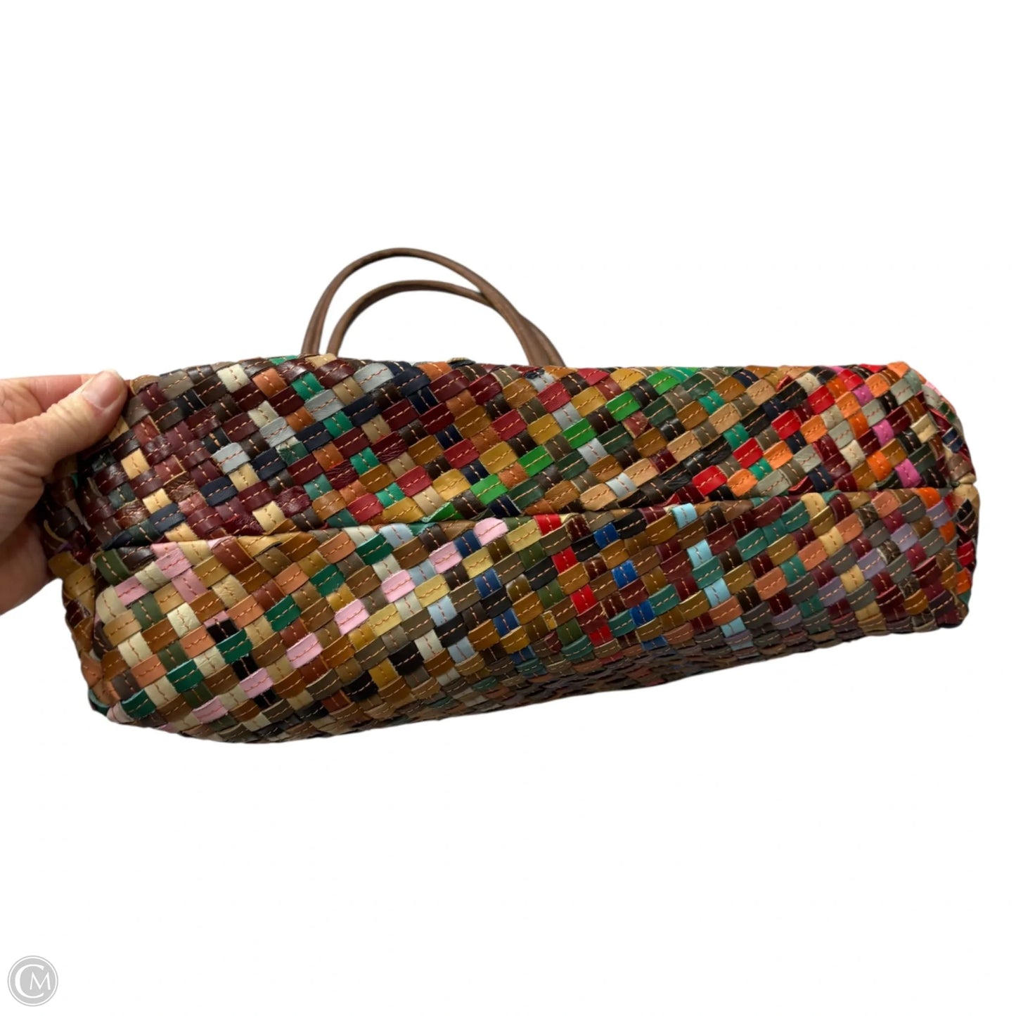 Handbag Leather By Ameri Leather, Size: Medium