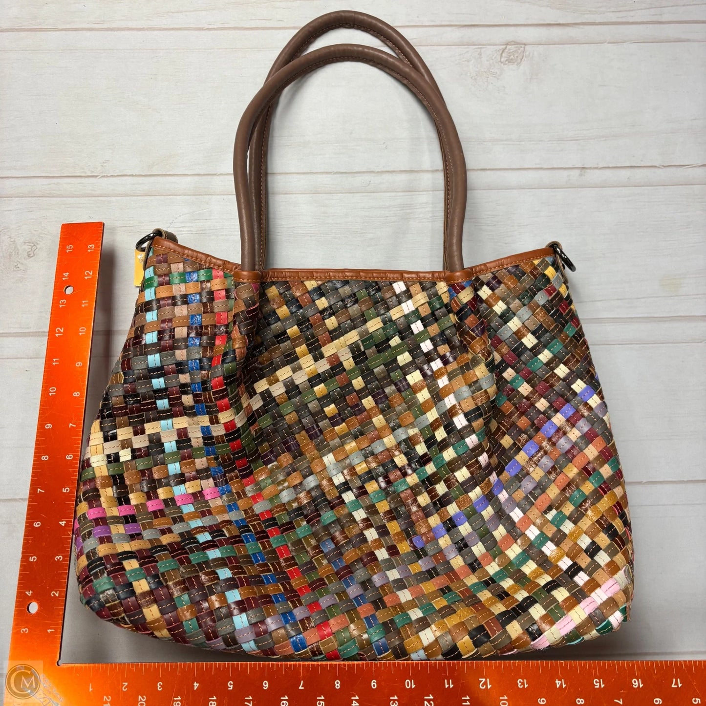 Handbag Leather By Ameri Leather, Size: Medium