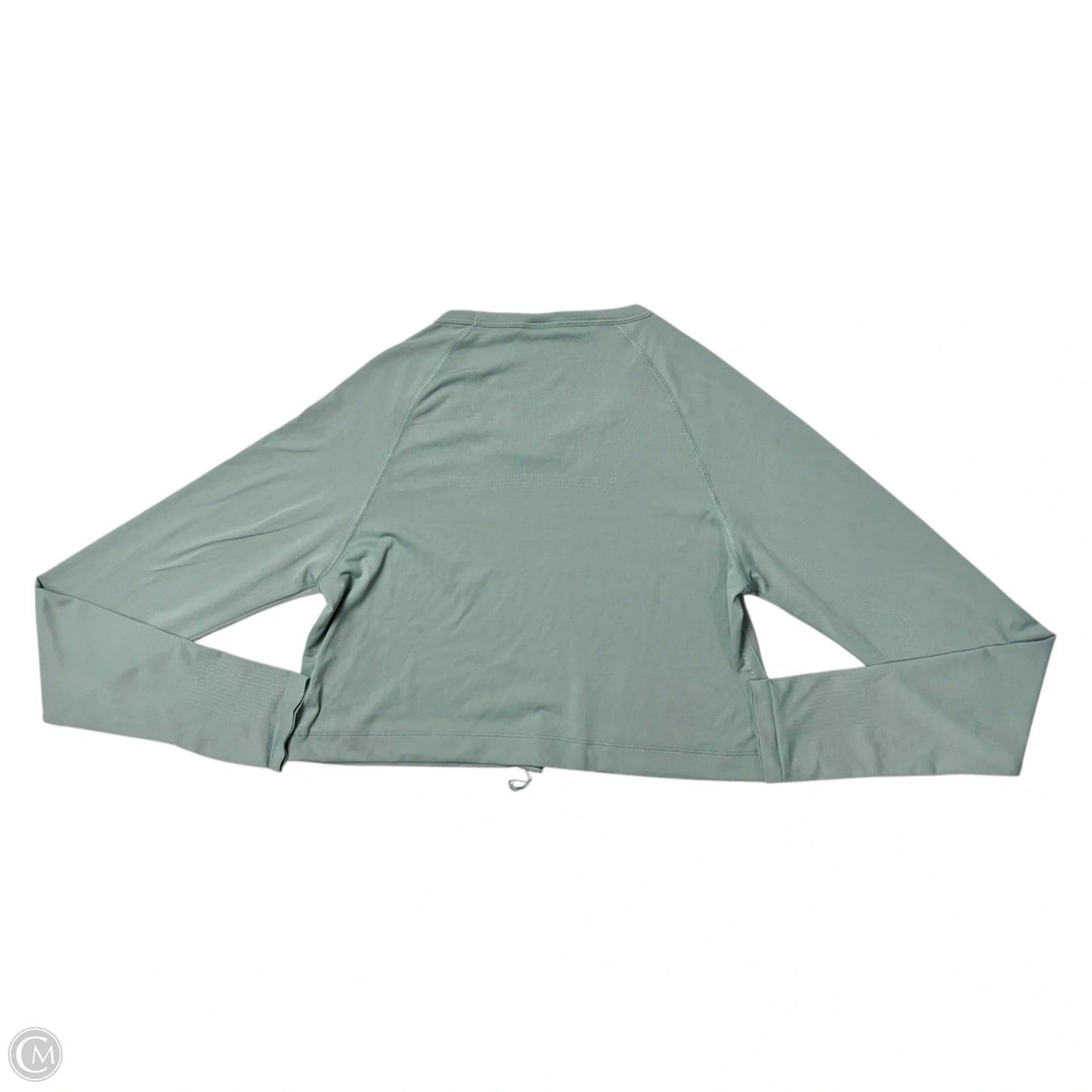 Athletic Top Long Sleeve Crewneck By Gym Shark In Green, Size: M
