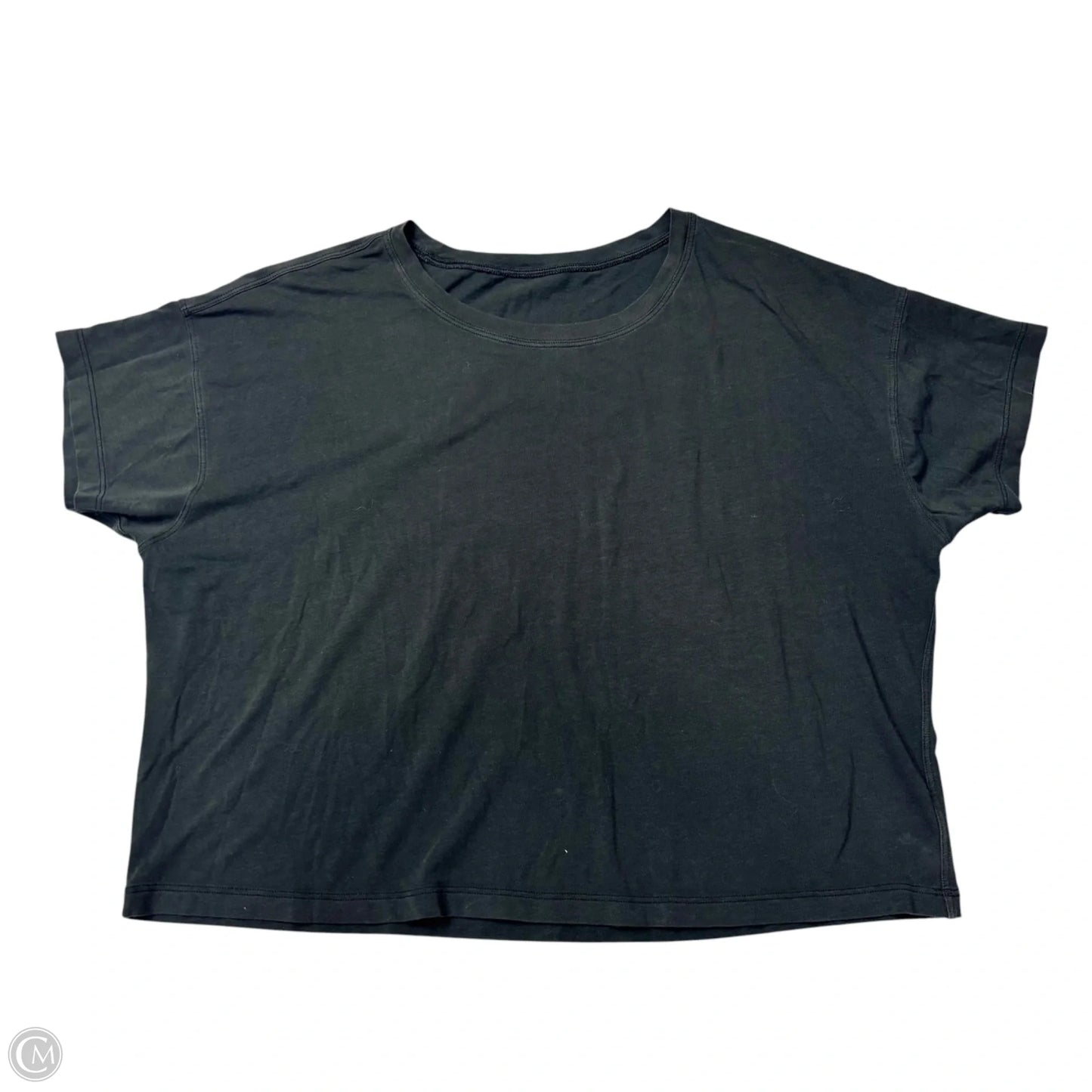 Top Short Sleeve By Lululemon In Grey, Size: M