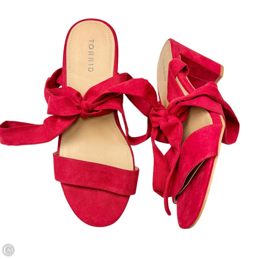 Shoes Heels Block By Torrid In Red, Size: 9