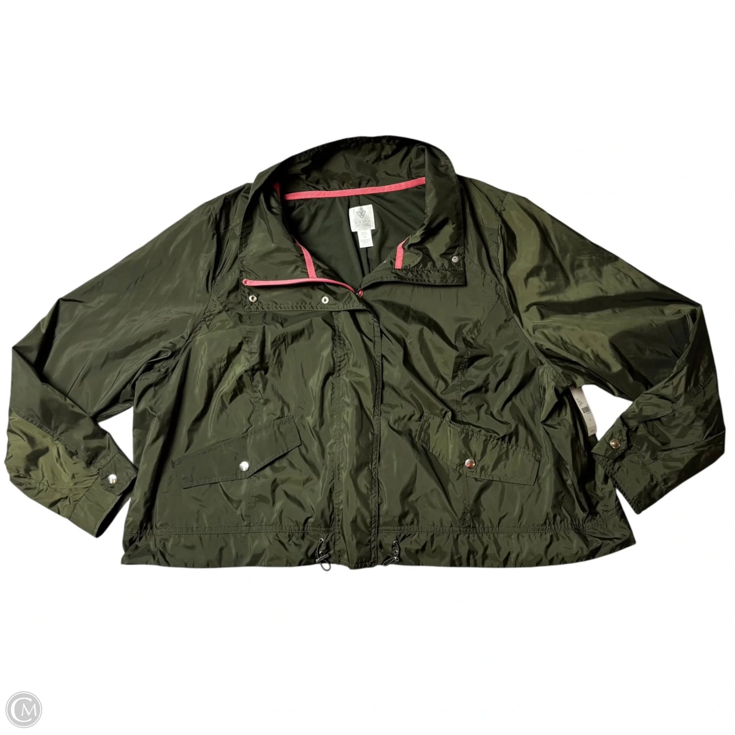 Athletic Jacket By Livi Active In Green, Size: 3x