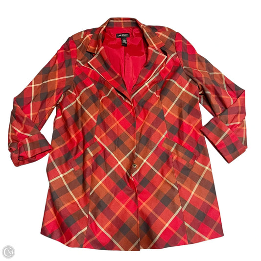 Coat Peacoat By Lane Bryant In Plaid Pattern, Size: 4x