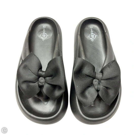 Sandals Flip Flops By Solemates In Black, Size: 10