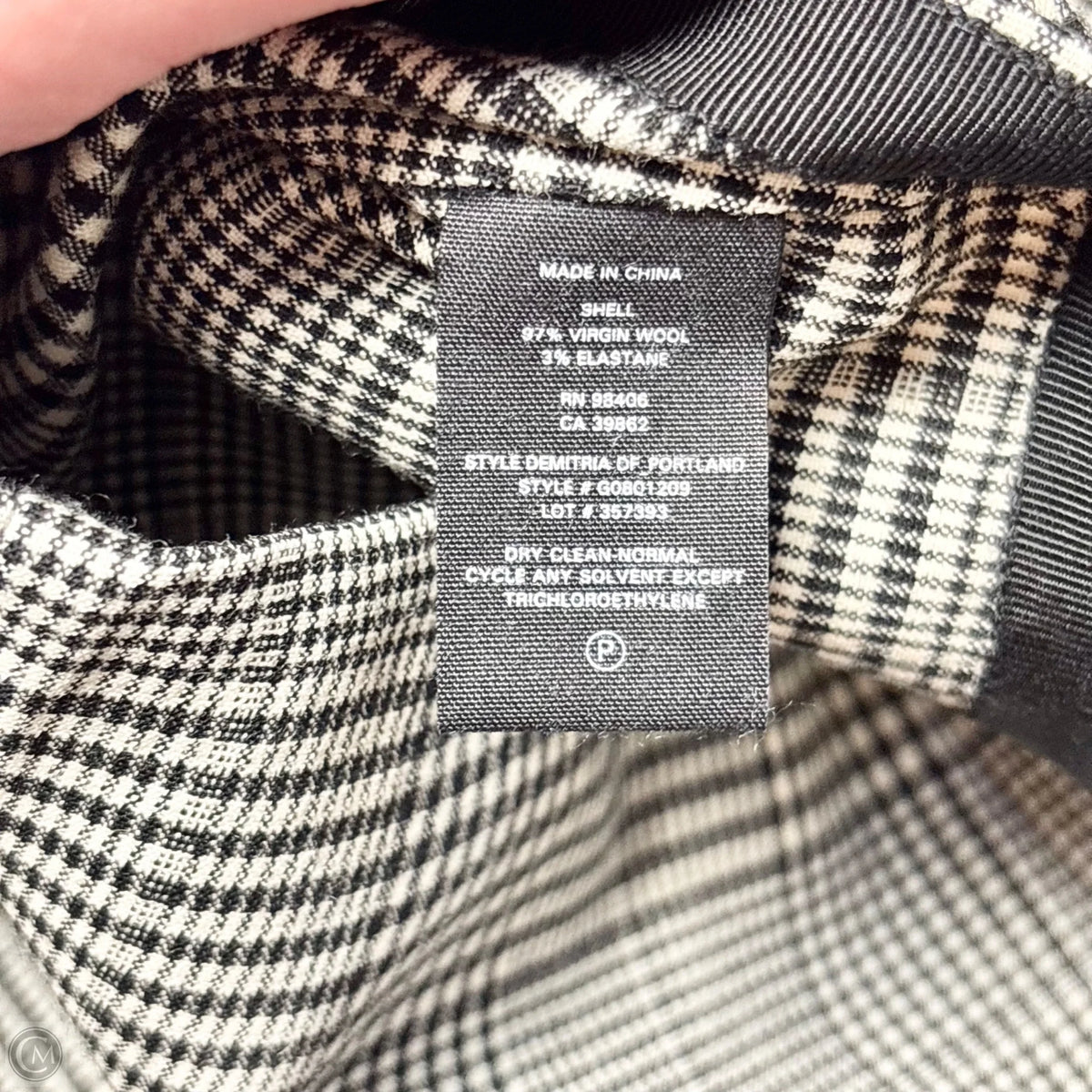 Pants Other By Theory In Checkered Pattern, Size: 0