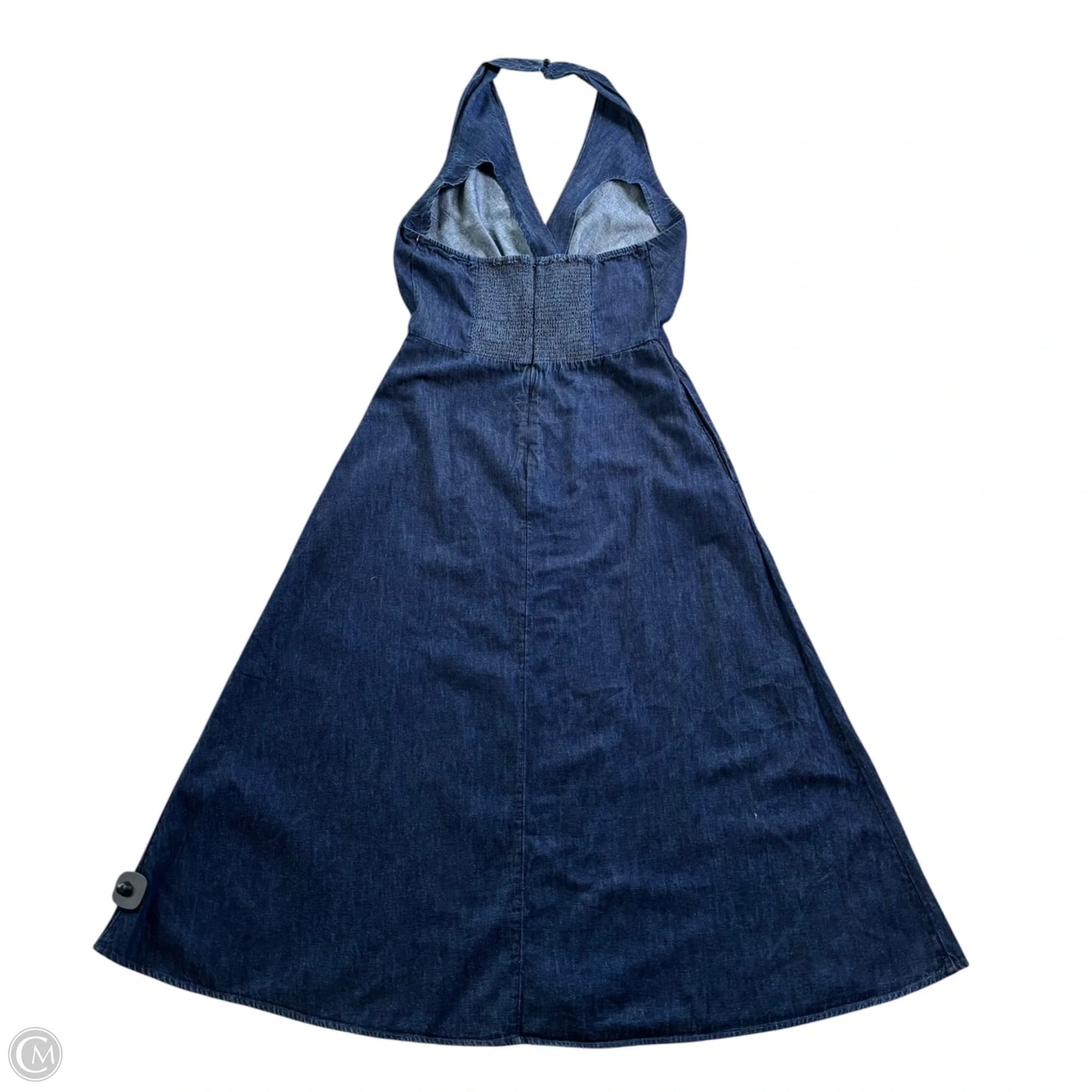 Dress Casual Midi By Loft In Blue Denim, Size: M