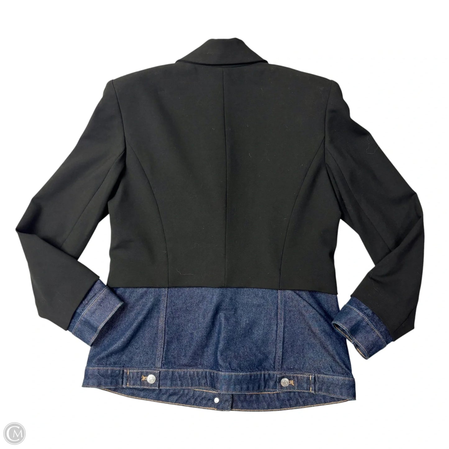 Blazer By Express In Black & Blue, Size: M