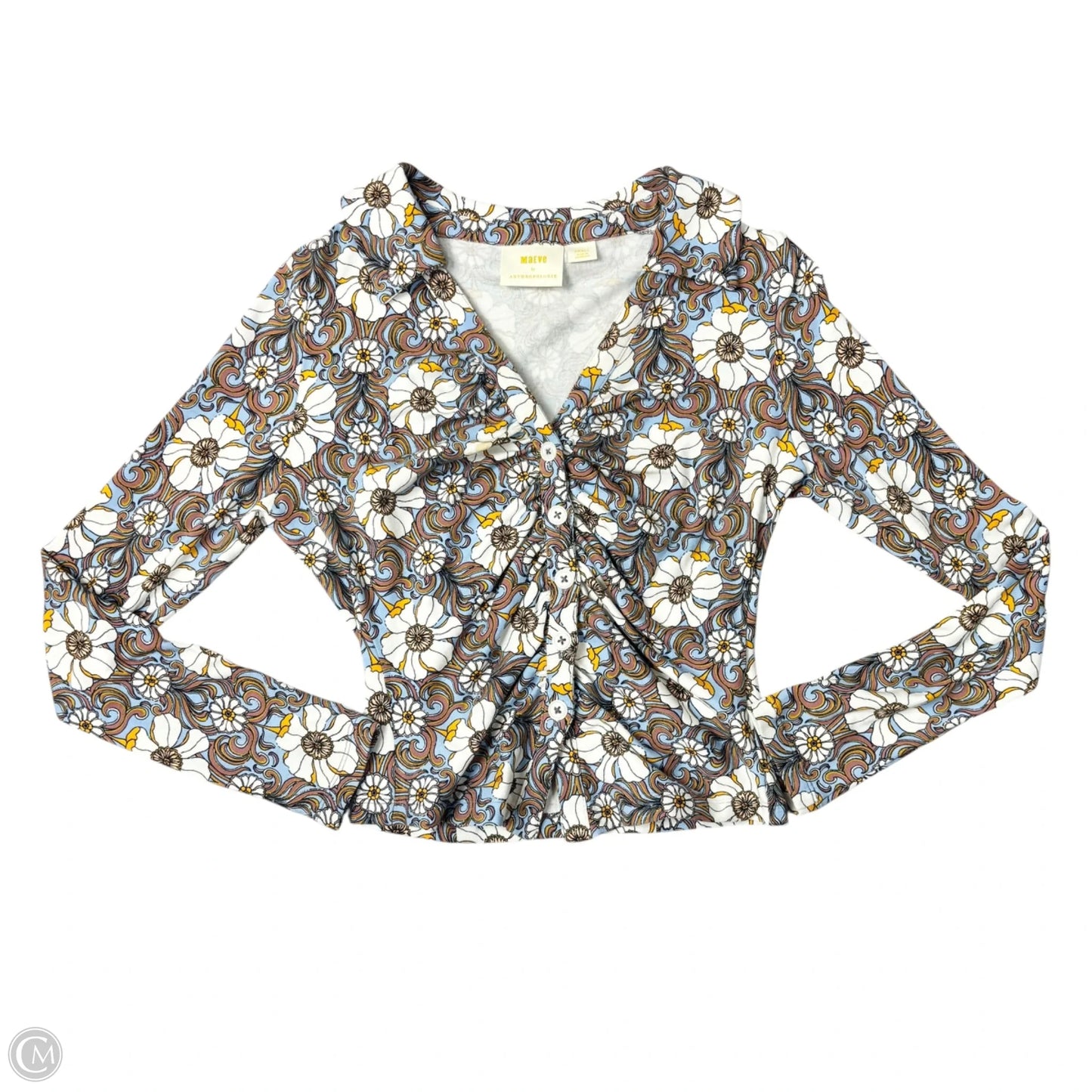Top Long Sleeve By Maeve In Floral Print, Size: S
