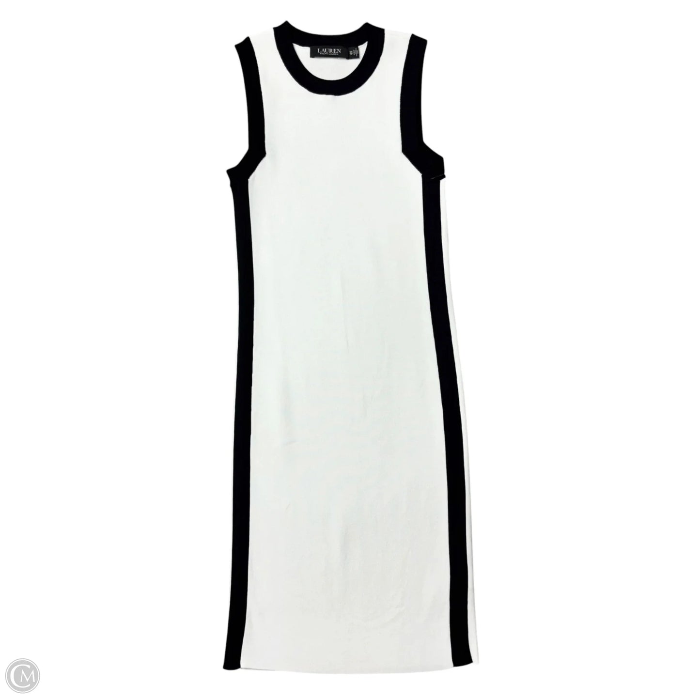 Dress Casual Midi By Lauren By Ralph Lauren In Black & White, Size: Xs