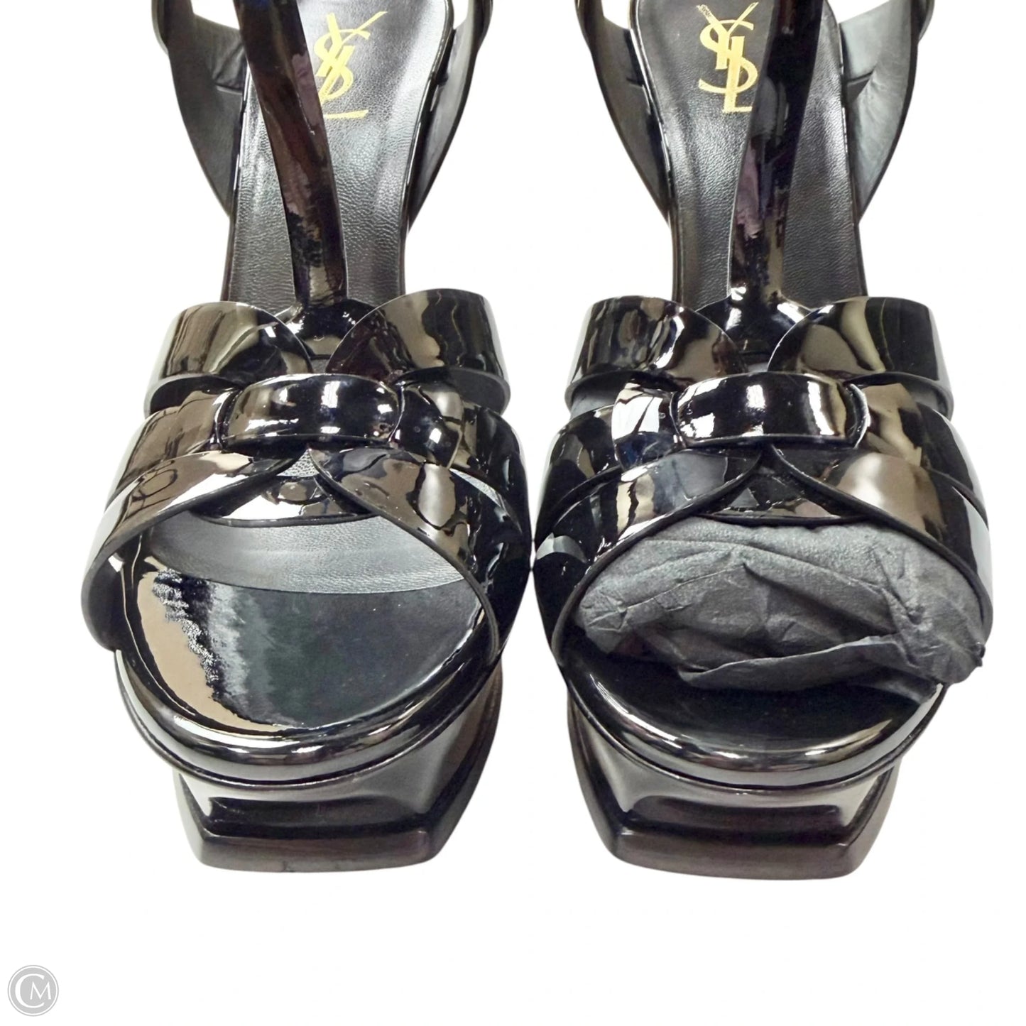 Shoes Luxury Designer By Yves Saint Laurent In Black, Size: 10