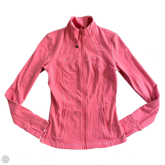 Athletic Jacket By Lululemon In Coral, Size: S