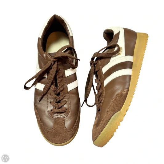 Shoes Sneakers By Gola In Brown & White, Size: 9