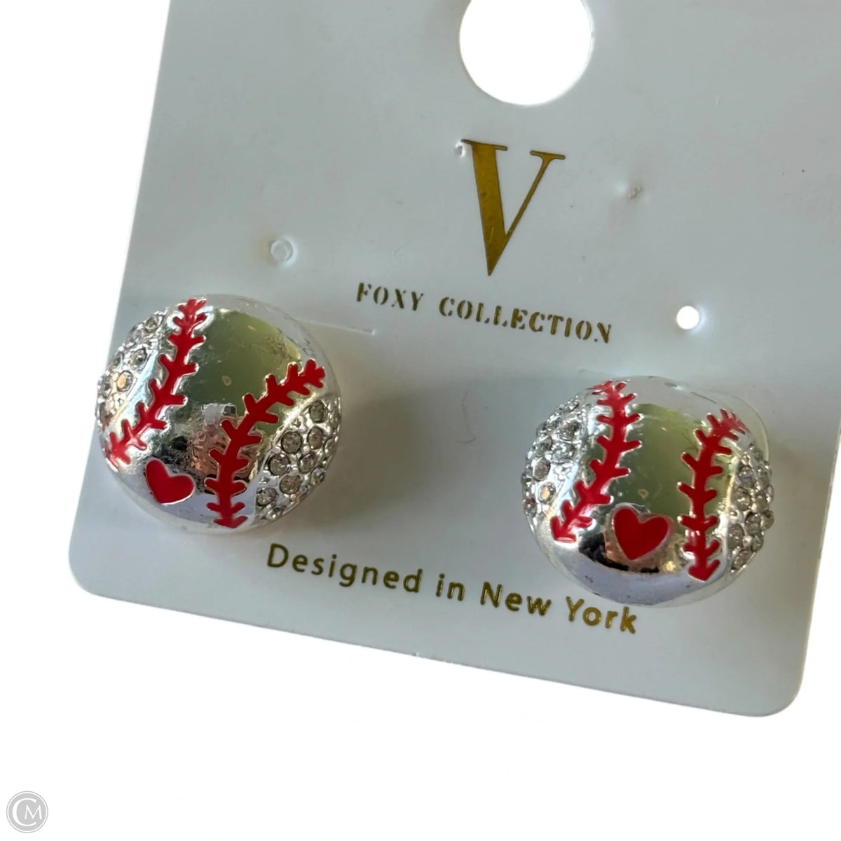 Earrings Stud Baseball