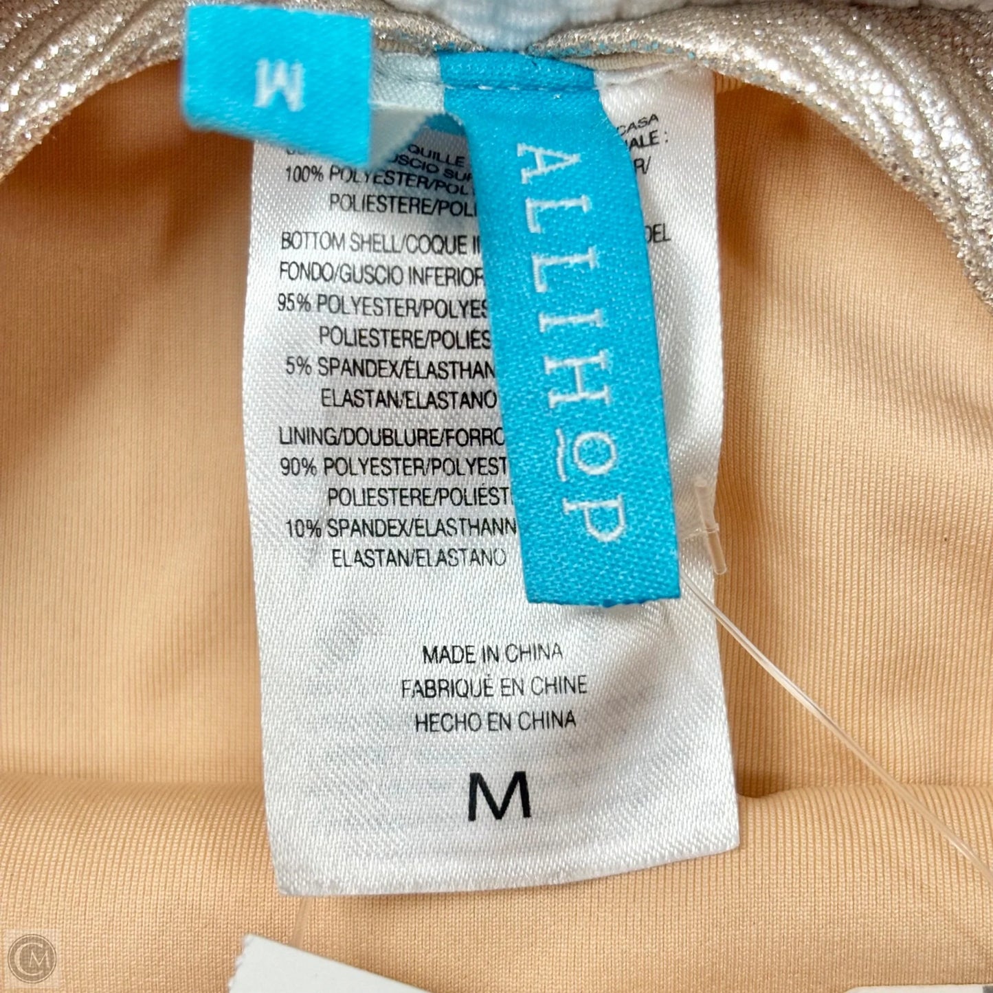 Swimsuit By Anthropologie In Gold & White, Size: M