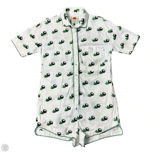 Romper By Farm Rio In Green & White, Size: S