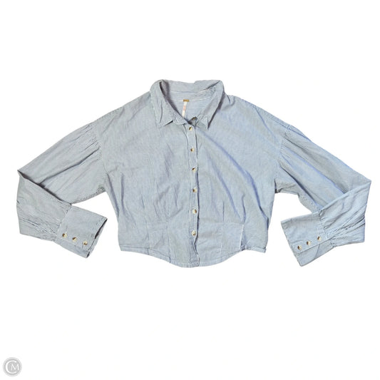 Top Long Sleeve By Free People In Blue, Size: L