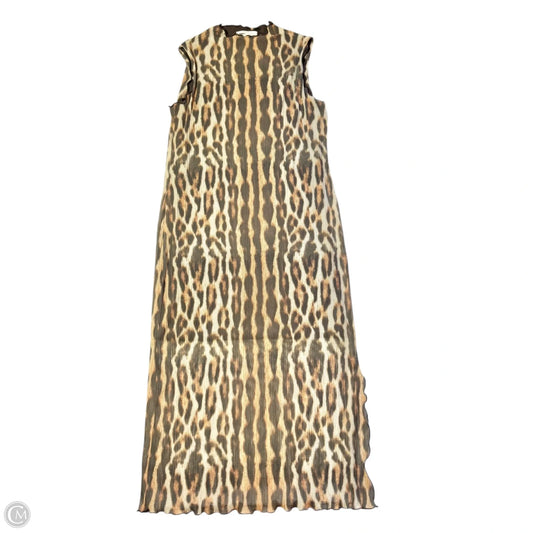 Dress Party Long By Anthropologie In Animal Print, Size: L