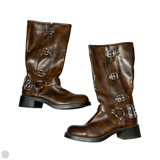 Boots Combat By Madden Girl In Brown, Size: 10