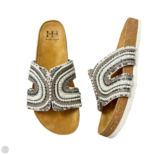 Slippers By Haute Hippie In Brown & White, Size: 10